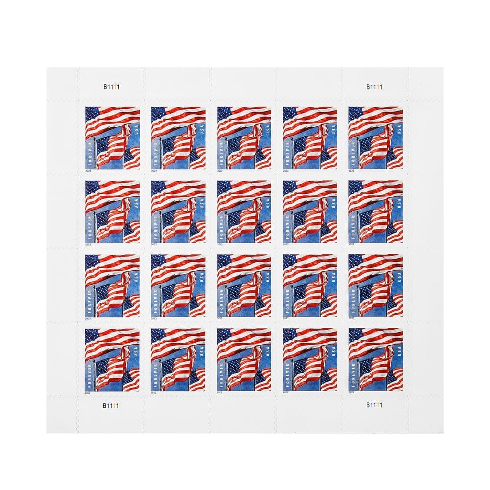 2022 US Flags Forever First Class Postage Stamps