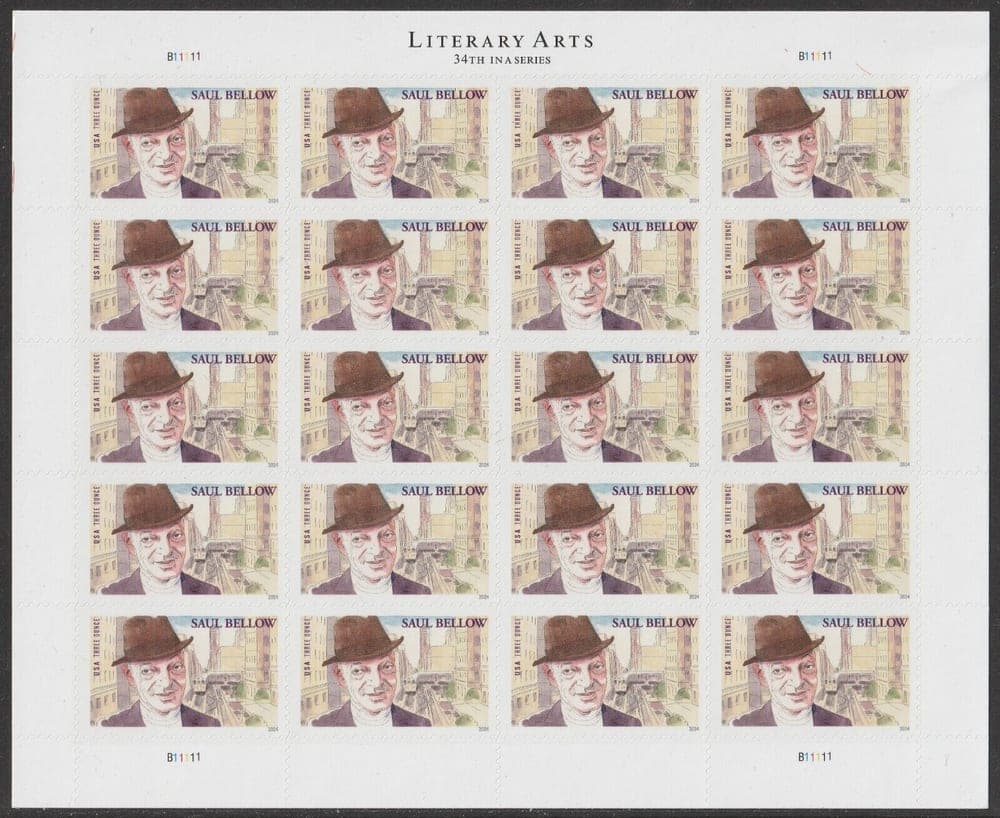 Literary Arts Saul Bellow Three Ounce Forever First Class Postage Stamps Fit CD