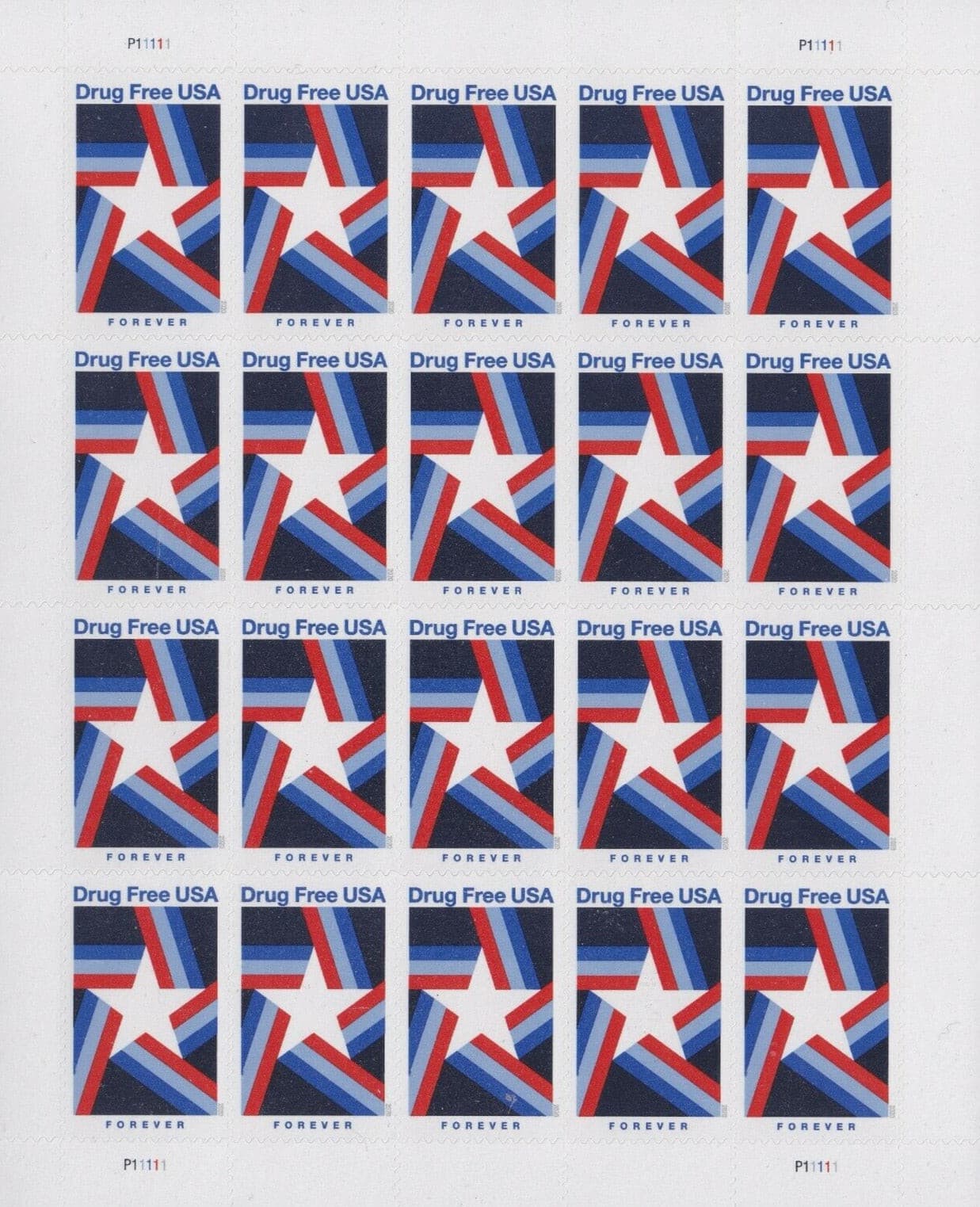 Drug Free Forever First Class Postage Stamps