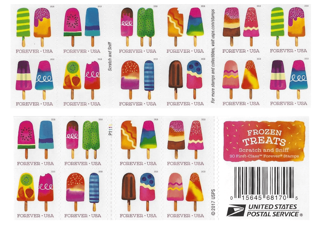 USPS Frozen Treats Forever First Class Postage Stamps