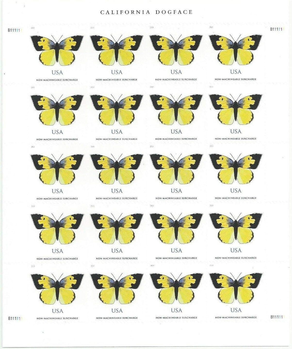 USPS California Dogface Butterfly Forever First Class Postage Stamps
